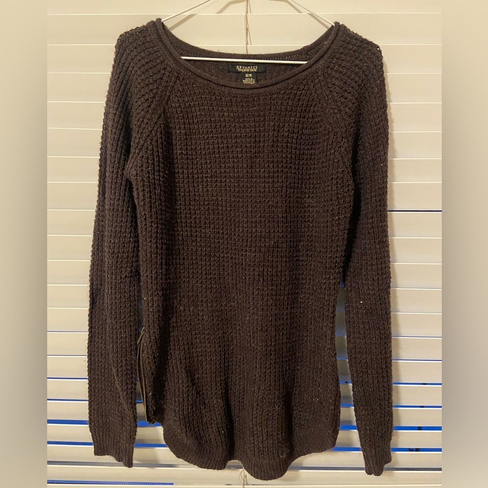 Deep purple knit sweater